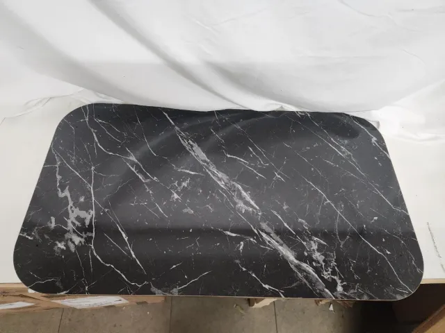 Mesa Centro Mármol Negro y Oro