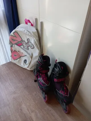 Patines en línea Oxelo morados y negros