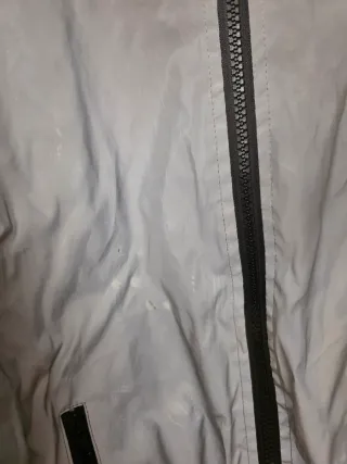 Chaqueta impermeable reflectante plateada Talla XL