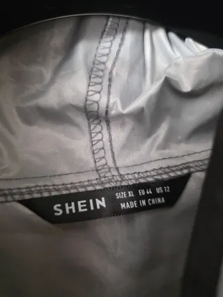 Chaqueta impermeable reflectante plateada Talla XL