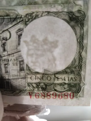 5 Billetes Pesetas Banco de España 1954