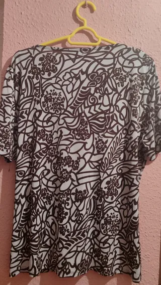 Camiseta ZENDRA Hippie Marrón y Blanca