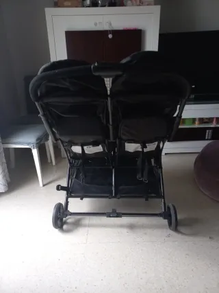 Carrito Gemelar Negro Poco Uso