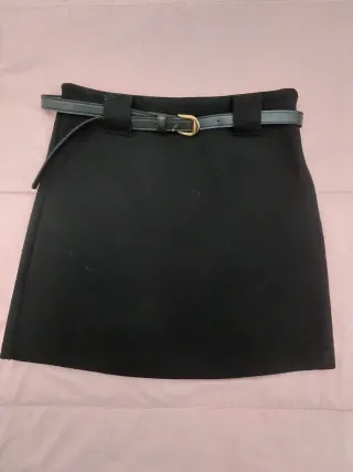 Gonna corta invernale nera taglia S