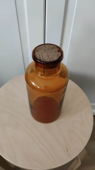 Botella Boticario Antiguo Ámbar