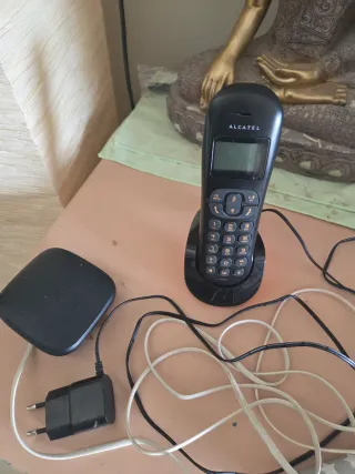 Telefono cordless Alcatel nero in perfette condizioni