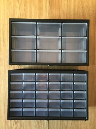 2 organizadores Stanley 30 cajones y 9 cajones