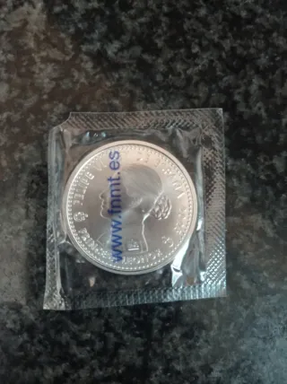 Moneda Plata 40 Euros Barco Vela