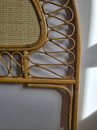 Cabecero individual bambú y ratán