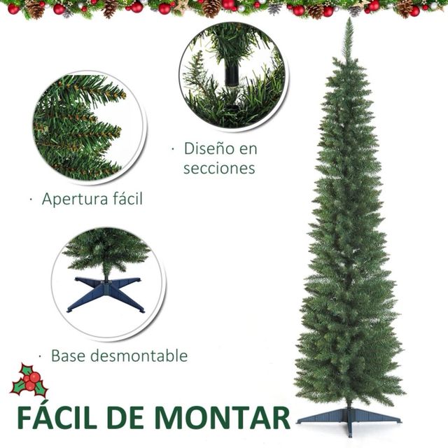 Árbol de Navidad Artificial Estrecho 210cm