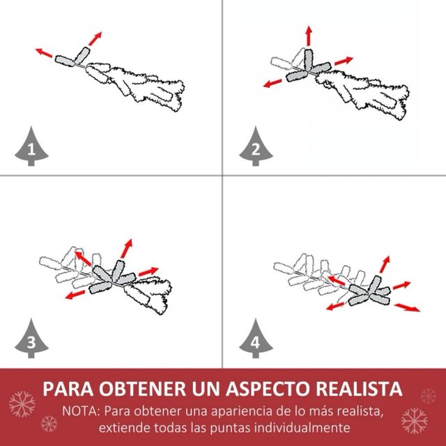 Árbol de Navidad Artificial Estrecho 210cm