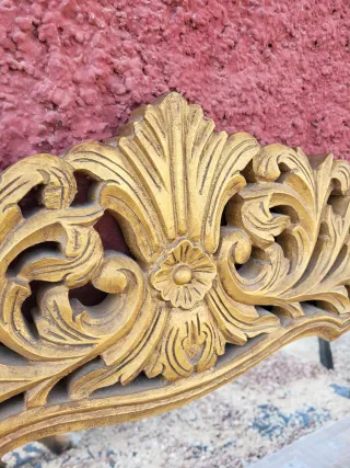 Espejo Indio Tallado Dorado