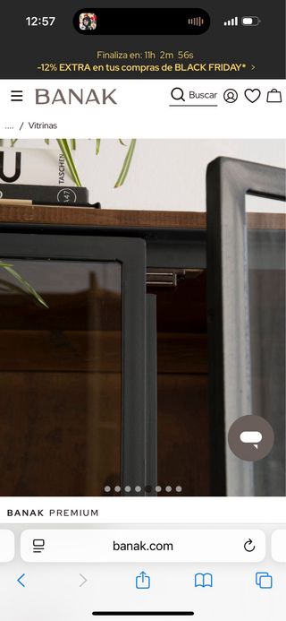 Vitrina Banak Madera y Cristal