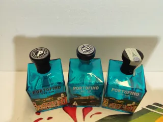 Tris di gin Portofino diverse vuote