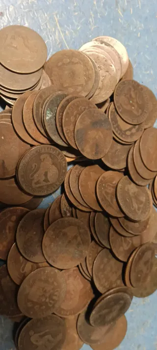 Monedas de cobre de España (5 y 10 gramos)
