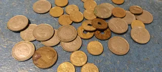 Monedas de cobre de España (5 y 10 gramos)