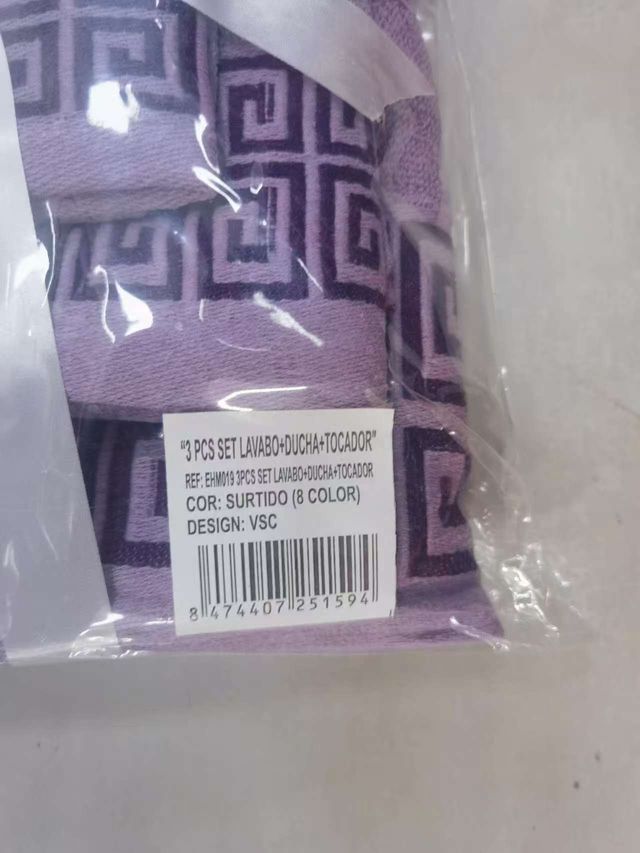 Juego toallas 3pcs lavabo +ducha +tocador 30*50 50