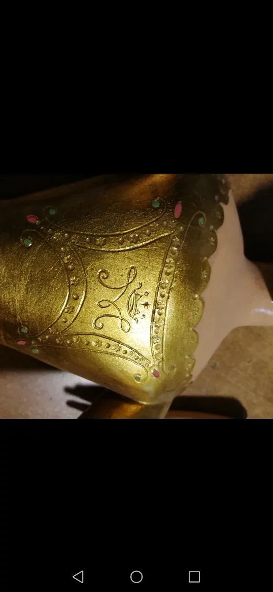 Virgen Cap i pota madera pan de oro antigua talla