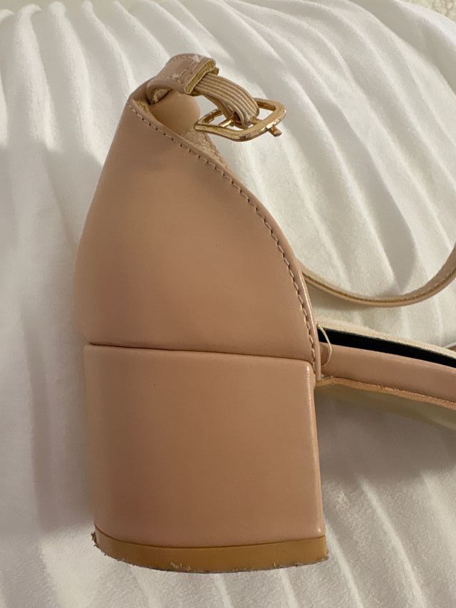 Zapatos chica formales rosa y blanco