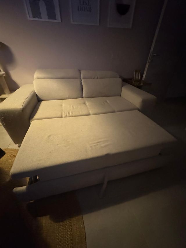 Divano 2 posti tessuto beige