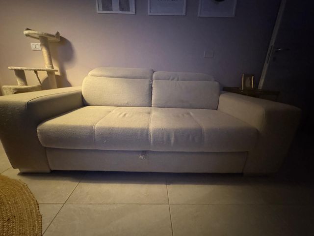 Divano 2 posti tessuto beige