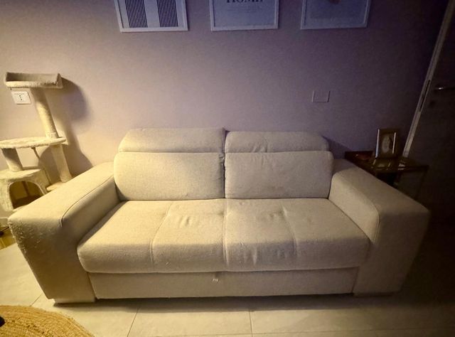 Divano 2 posti tessuto beige