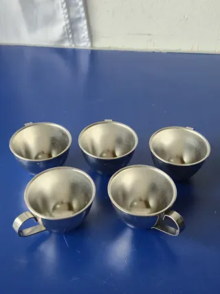 5 Tazzine Vintage in Acciaio Inox Nanni P&B