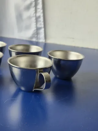 5 Tazzine Vintage in Acciaio Inox Nanni P&B