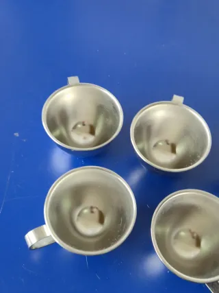 5 Tazzine Vintage in Acciaio Inox Nanni P&B