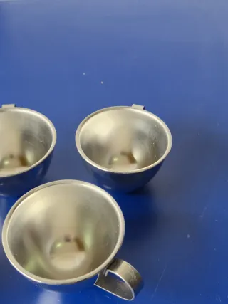 5 Tazzine Vintage in Acciaio Inox Nanni P&B