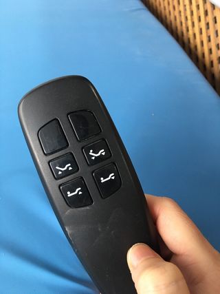 Cama completa azul y blanca