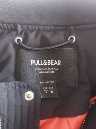 Chaqueta Bomber Pull&Bear Talla M Negra