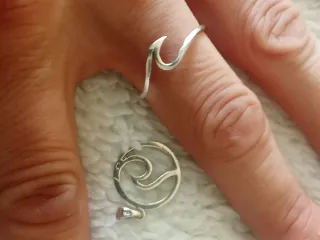 Anillo y Colgante Ola Plata 925