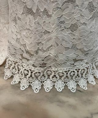 Camiseta de encaje blanco para fiesta