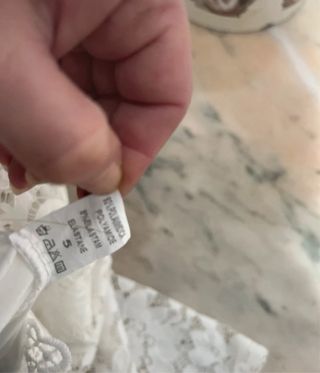 Camiseta de encaje blanco para fiesta