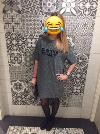 Vestido plateado Zara