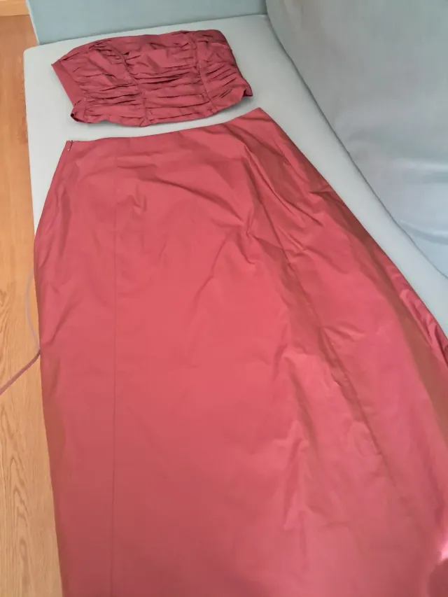 Conjunto Top y Falda Fiesta Mujer, color caldero