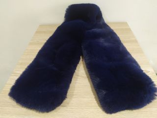 Solapa abrigo pelo sintético azul