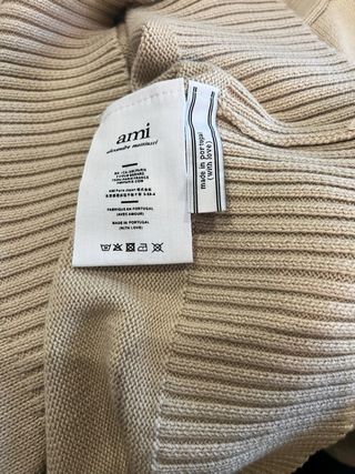 Jersey Ami Paris Cuello Redondo Beige Talla XL