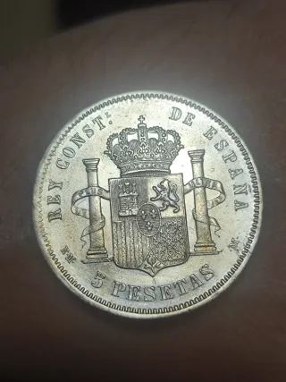 5 Pesetas Alfonso XII 1878 Plata
