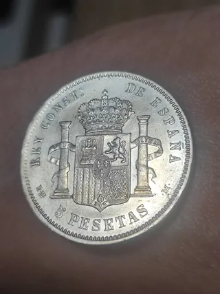 5 Pesetas Alfonso XII 1878 Plata
