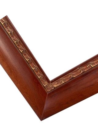 Cornice in legno ciliegio con intagli oro cm 30x40