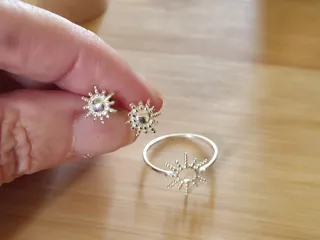 OFERTA Conjunto Plata Ley Soles.