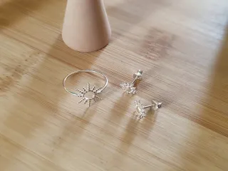 OFERTA Conjunto Plata Ley Soles.