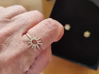 OFERTA Conjunto Plata Ley Soles.