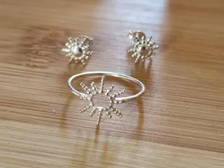 OFERTA Conjunto Plata Ley Soles.