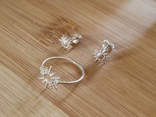 OFERTA Conjunto Plata Ley Soles.