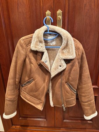 Cazadora estilo biker de Ante y Borrego marron