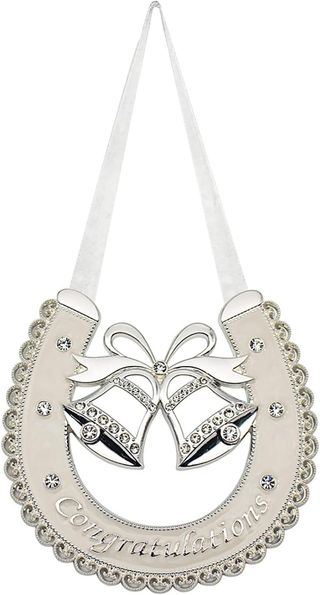 Herradura nuziale con campane e cristalli