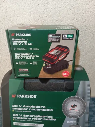 Kit amoladora parkside muy completo